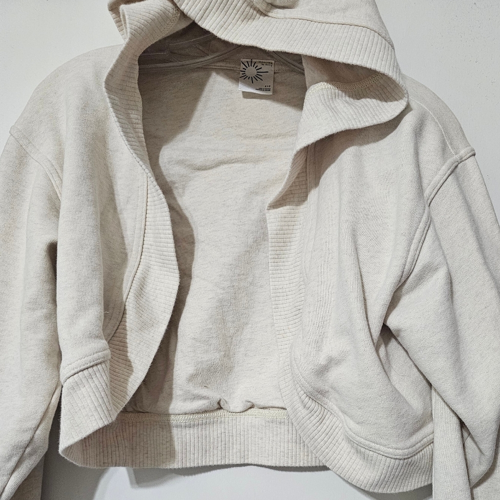 OFFLINE by Aerie Off-White Hooded Cardigan